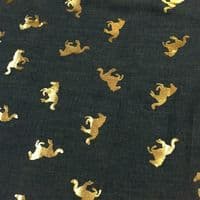 Luxury DENIM Foil PONY Fabric Material - LIGHT BLUE